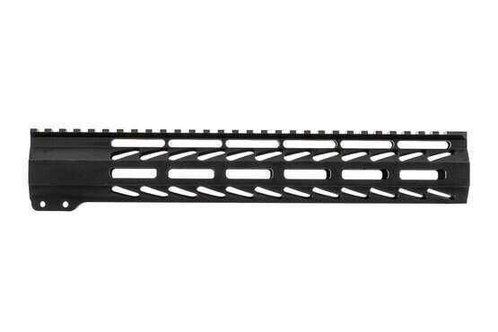 Ghost Firearms free float logoless AR 15 M-LOK rail features a tough black anodized finish and full length 12" top rail.